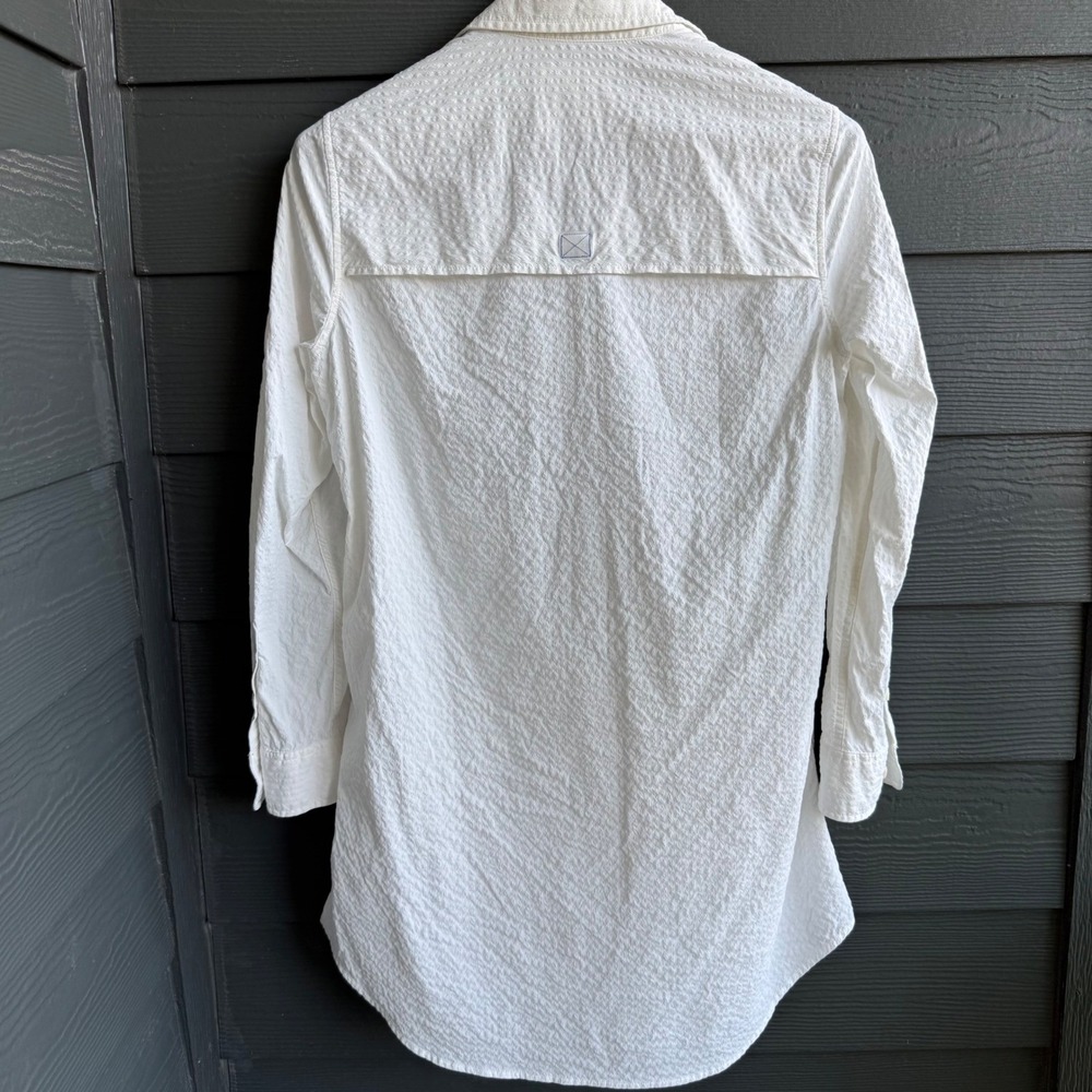 Vineyard Vines Performance Fishing Shirt White Flag Vented Women's Size 8 - Picture 2 of 14